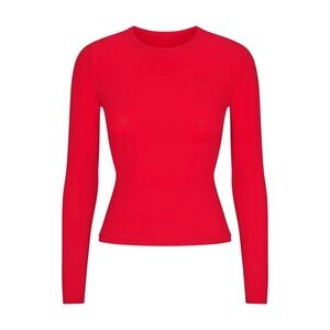 SKIMS Red Long Sleeve Bodysuit